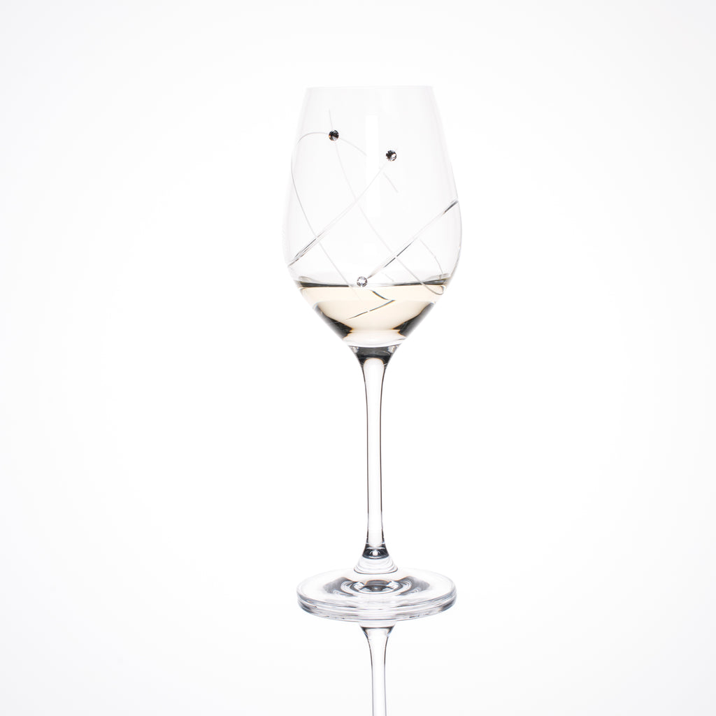 Wine Waves White Wine Glasses - Set of 2 in gift box – Julianna Glass