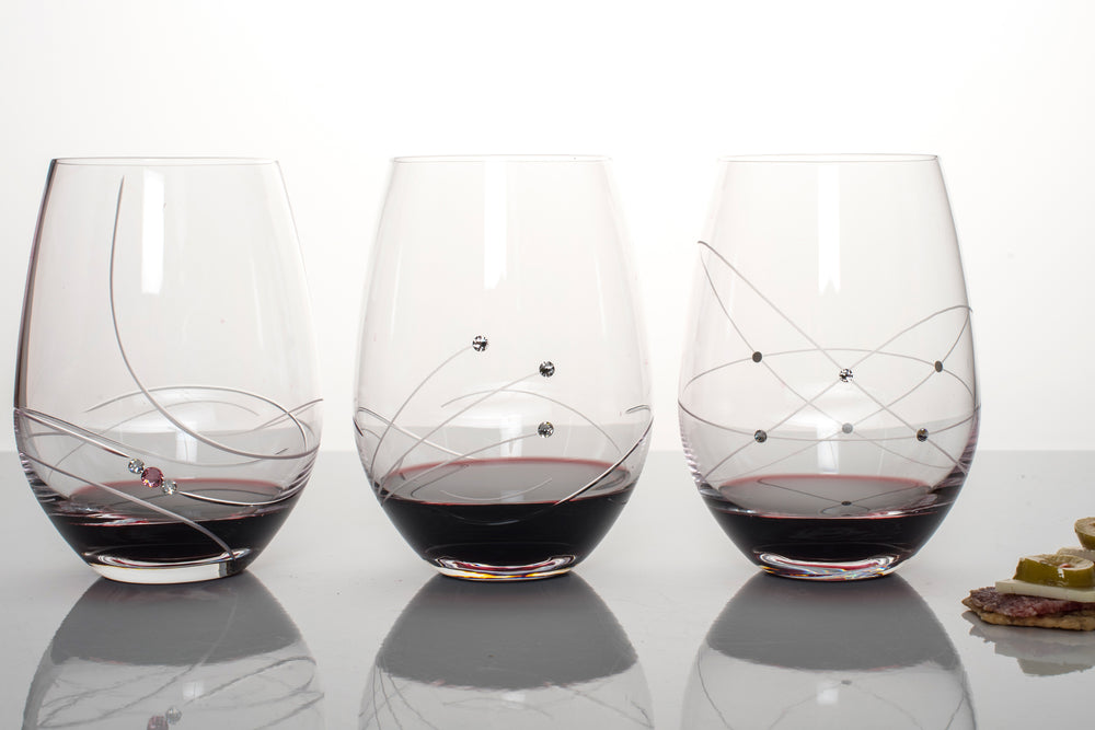 Galaxy Spirals Stemless Wine Glasses - set of 2pc in a gift box – Julianna  Glass