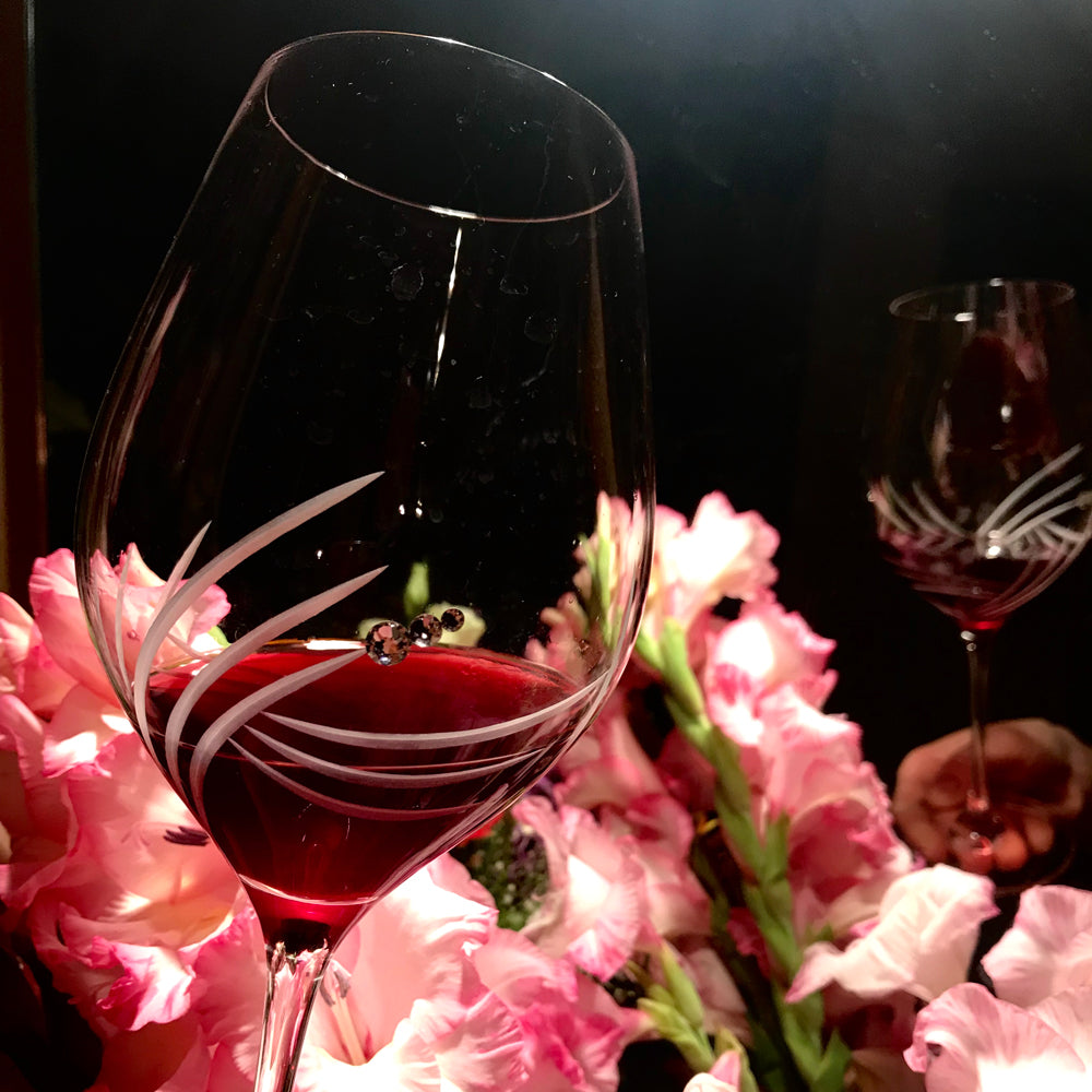 Swirl Red Wine Glasses - Set of 2 in gift box – Julianna Glass