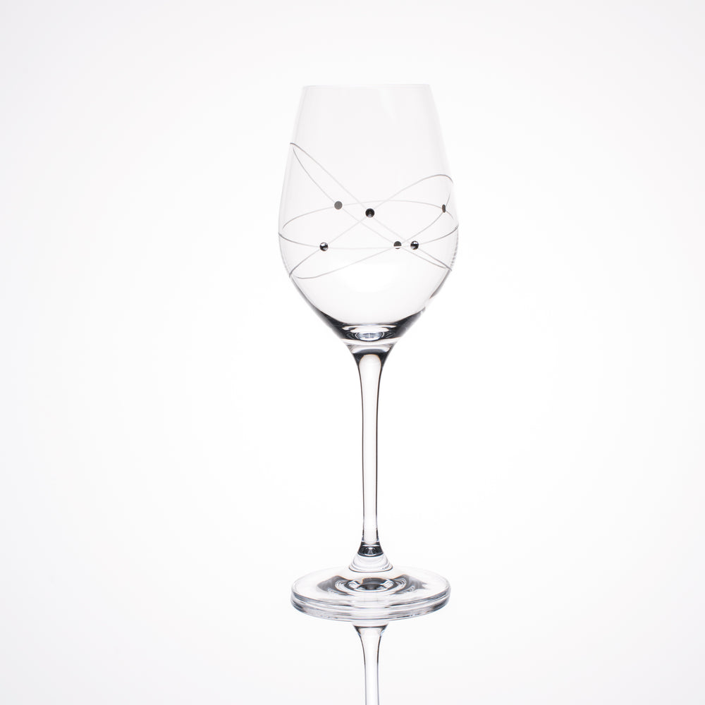 Galaxy Spirals White Wine Glasses - Set of 2pc in a gift box