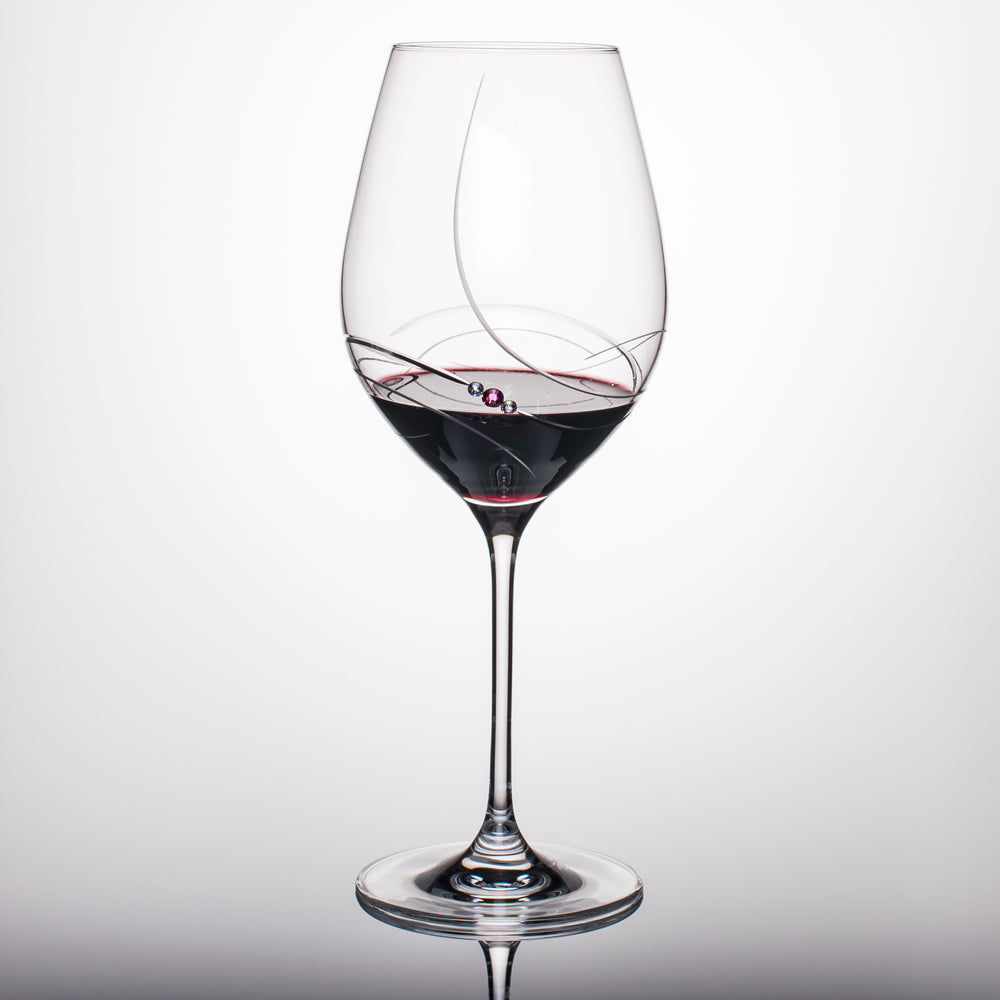 Swirl Red Wine Glasses - Set of 2 in gift box