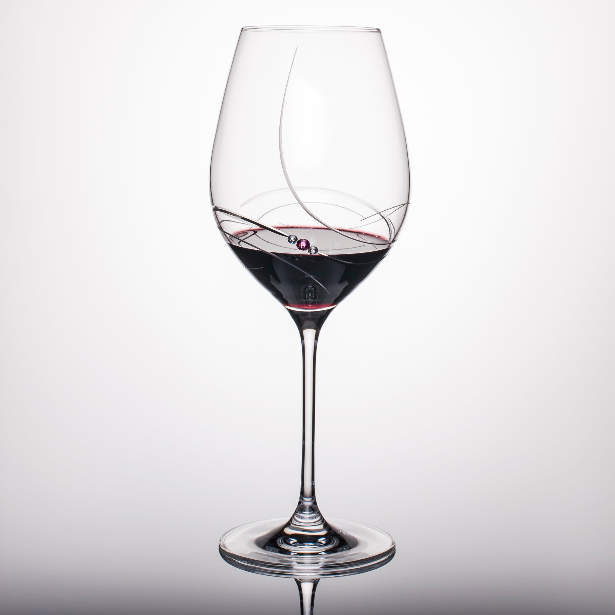 Swirl Red Wine Glasses - Set of 2 in gift box – Julianna Glass