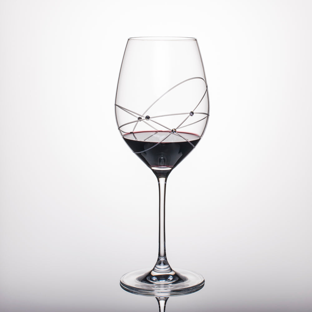 Galaxy Spirals Red Wine Glasses - Set of 2 in gift box