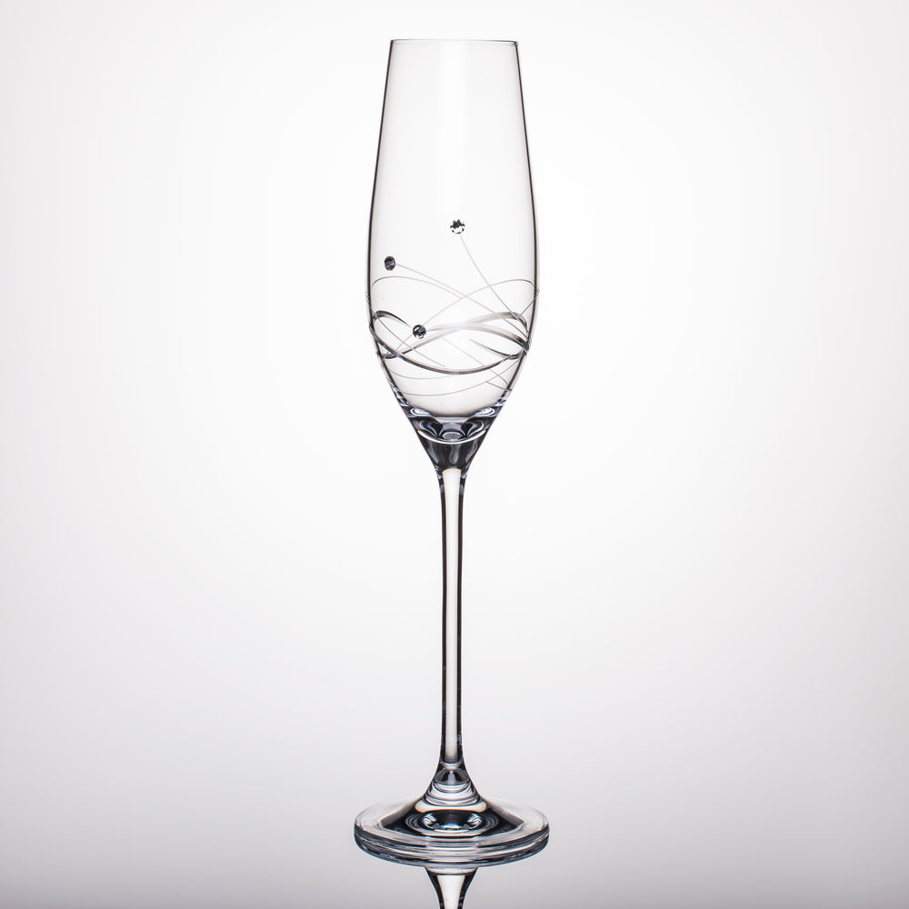 Tristar Champagne Glasses - Set of 2 in a gift box