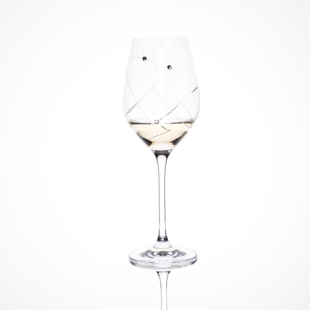 Swirl White Wine Glasses - Set of 2pc in a gift box – Julianna Glass