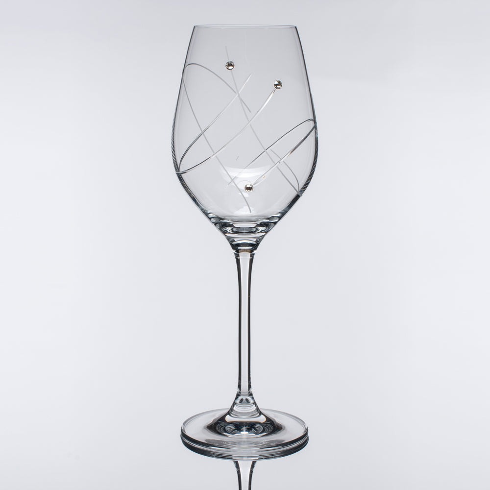 Swirl White Wine Glasses - Set of 2pc in a gift box