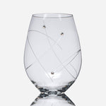 Swirl Stemless Wine Glasses - set of 2pc in a gift box