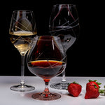 Abstract Bordeaux Red Wine Glasses - Set of 2 in gift box